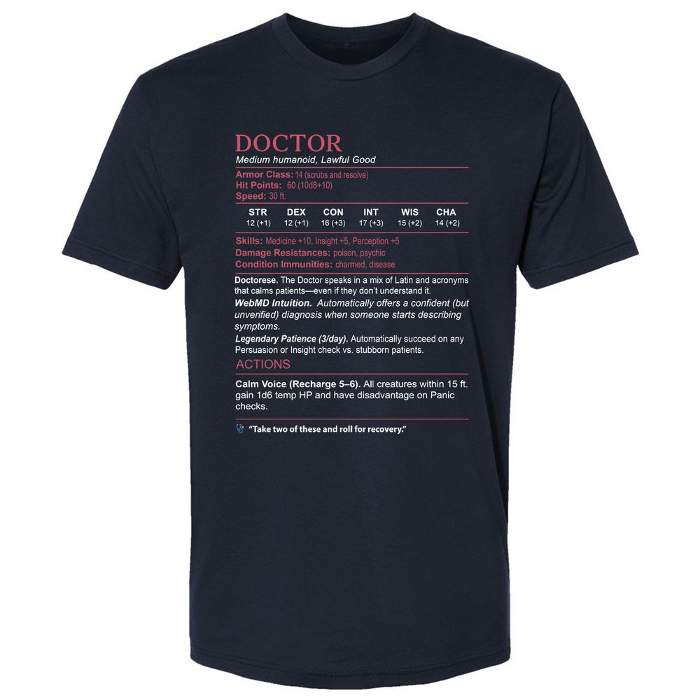 Doctor Stats Premium Unisex T-Shirt - Midnight Navy - 2