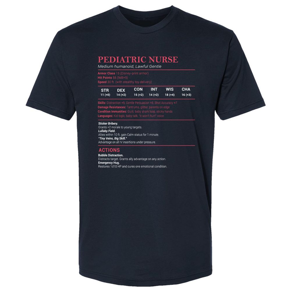 Pediatric Nurse Premium Unisex T-Shirt - Midnight Navy - 2