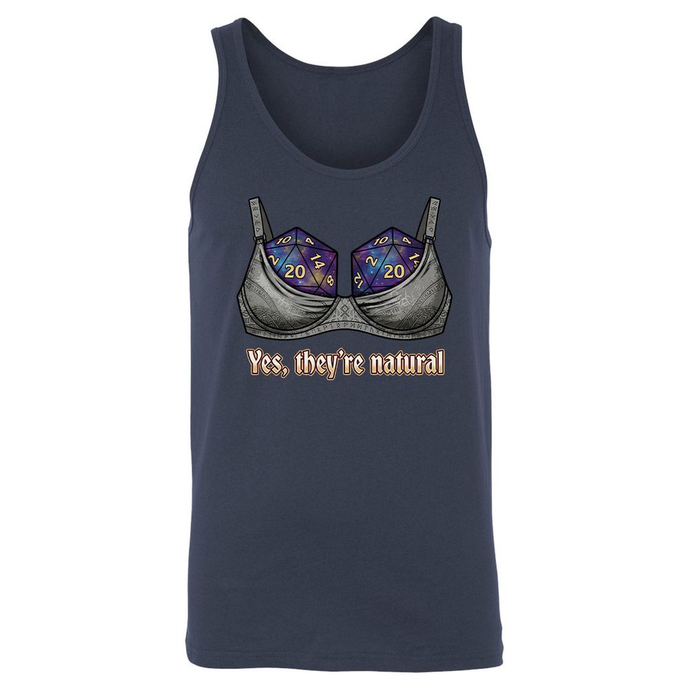 They Are Natural Nat20 Unisex Jersey Tank - Navy - 2