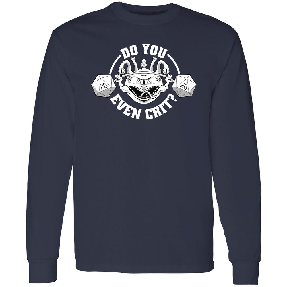 Do You Even Crit Long Sleeve T-Shirt - Navy - 2