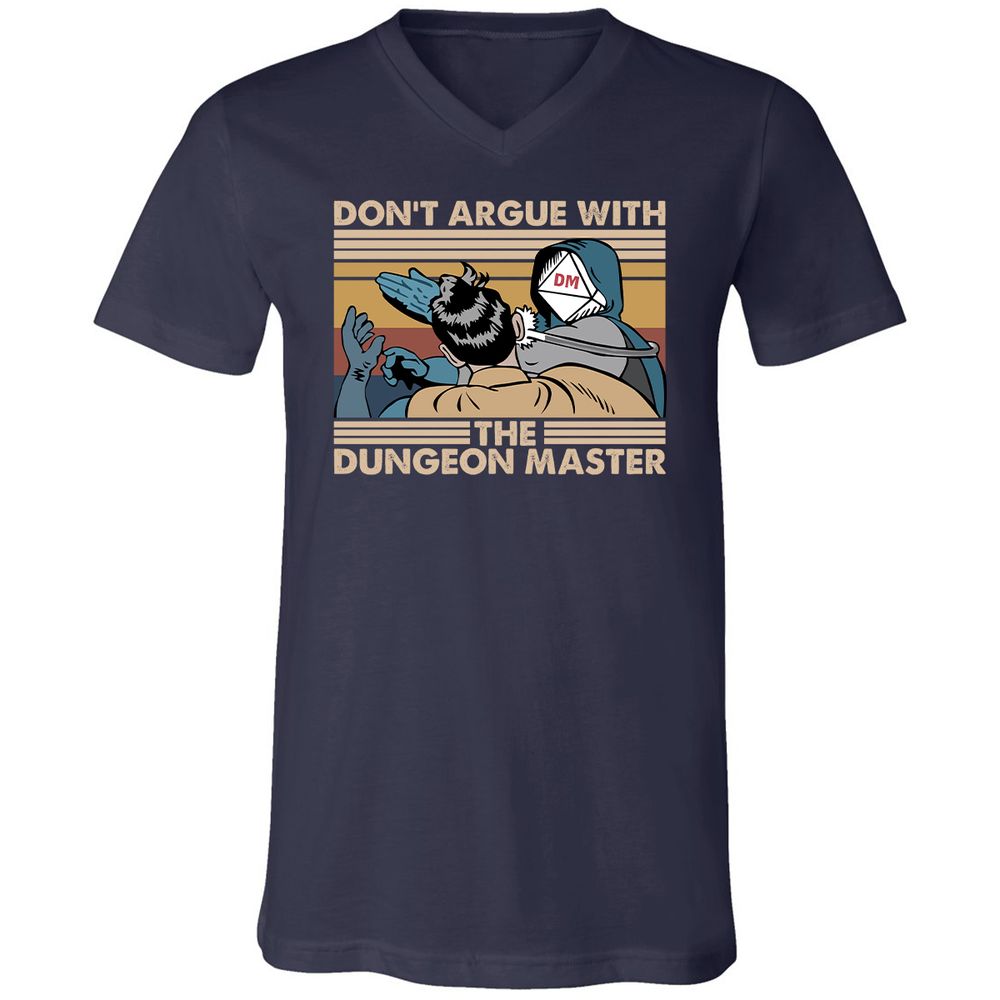 Don't Argue With The DM Unisex V-Neck T-Shirt - Navy - 2