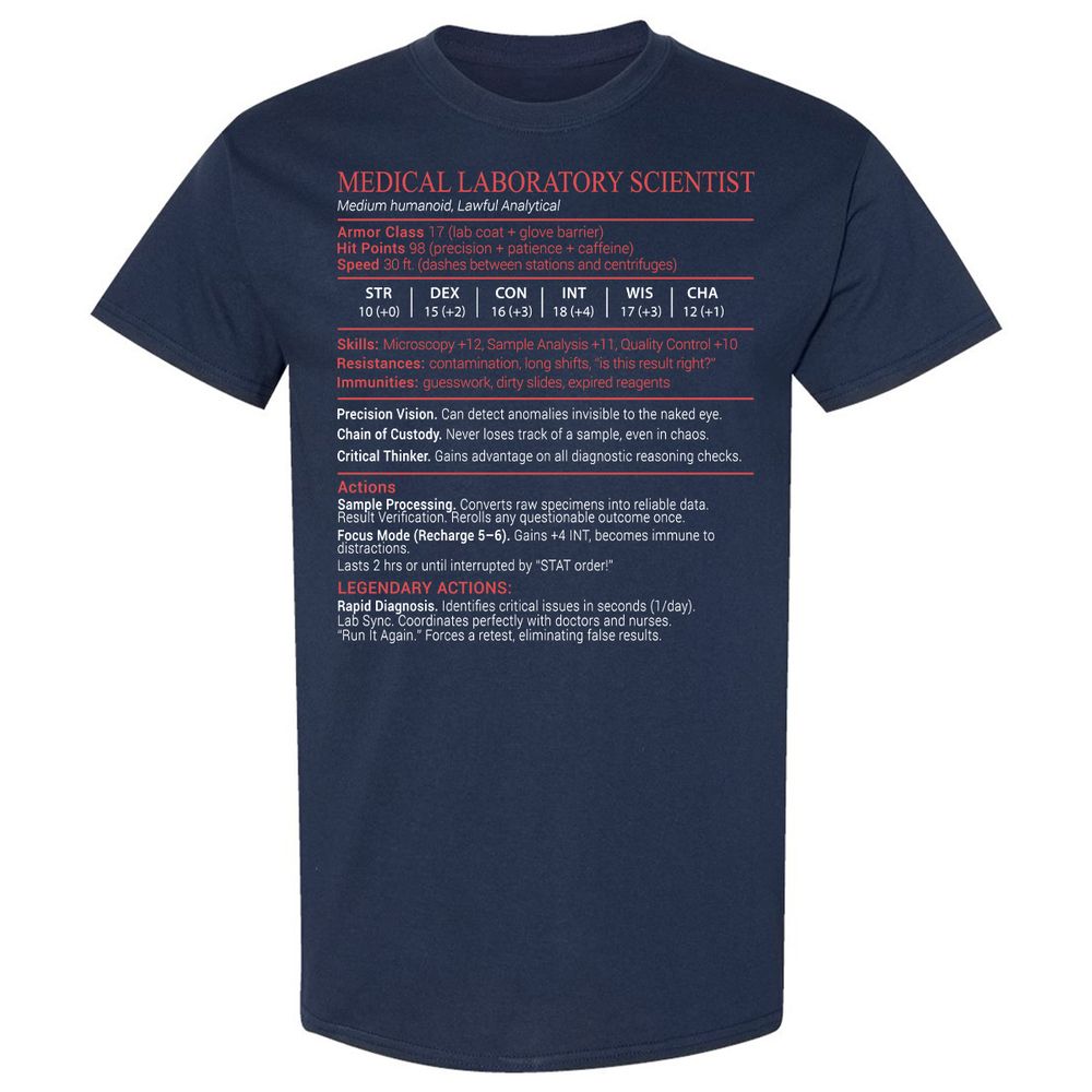 Medical Laboratory Scientist Stats Block - Navy - 2