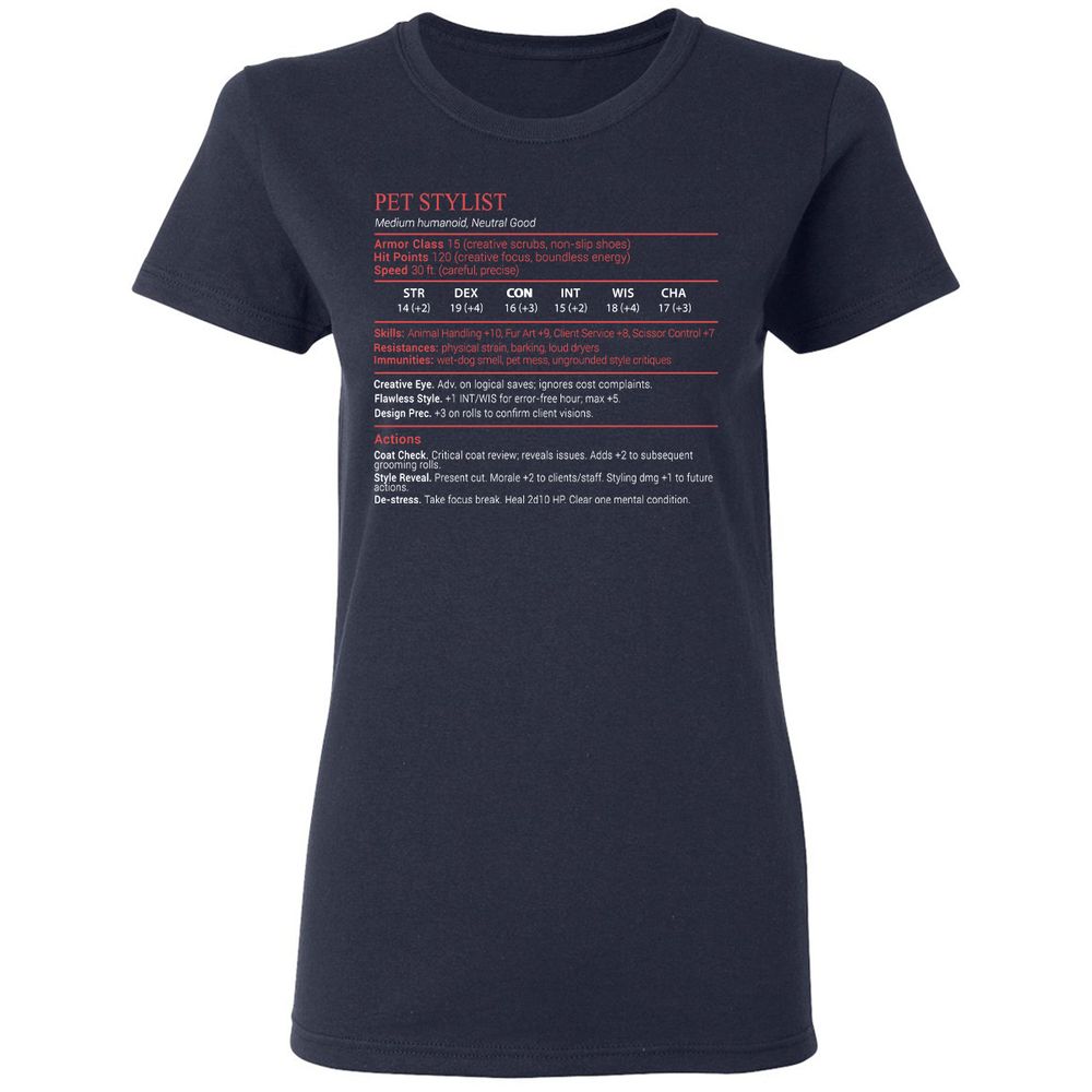 Pet Stylist Stats Block - Navy - 2