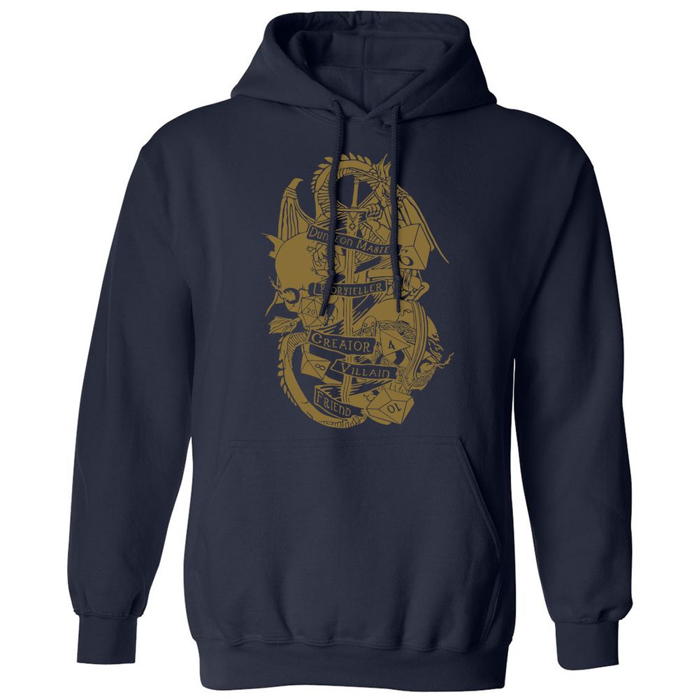 Dungeon Master Dragon Classic Unisex Hoodie - Navy - 2