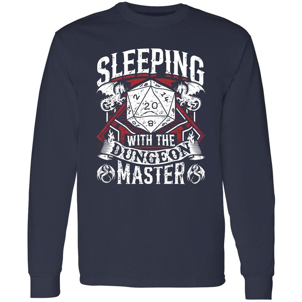 Sleeping With The DM Long Sleeve T-Shirt - Navy - 2