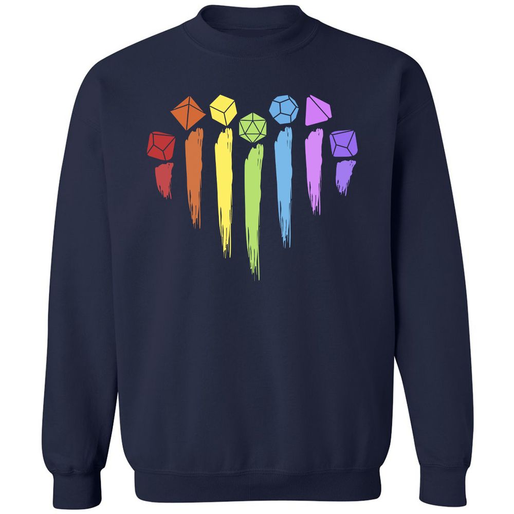 Dice Rainbow Heart Shape - Navy - 2