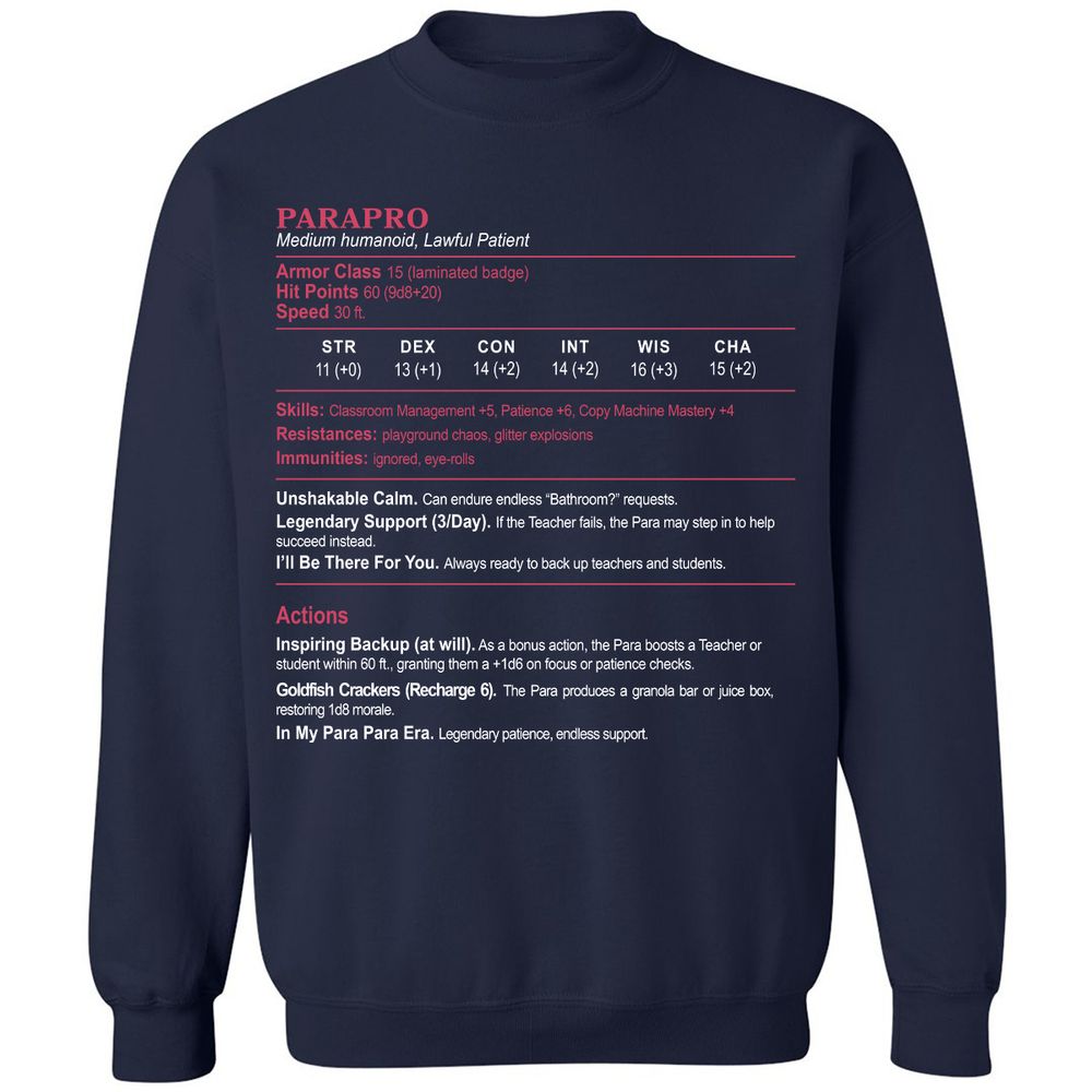 para Classic Unisex Sweatshirt - Navy - 2