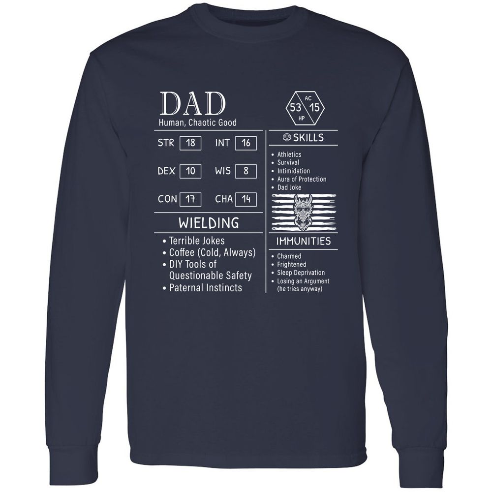 Dad Stats New - Navy - 2