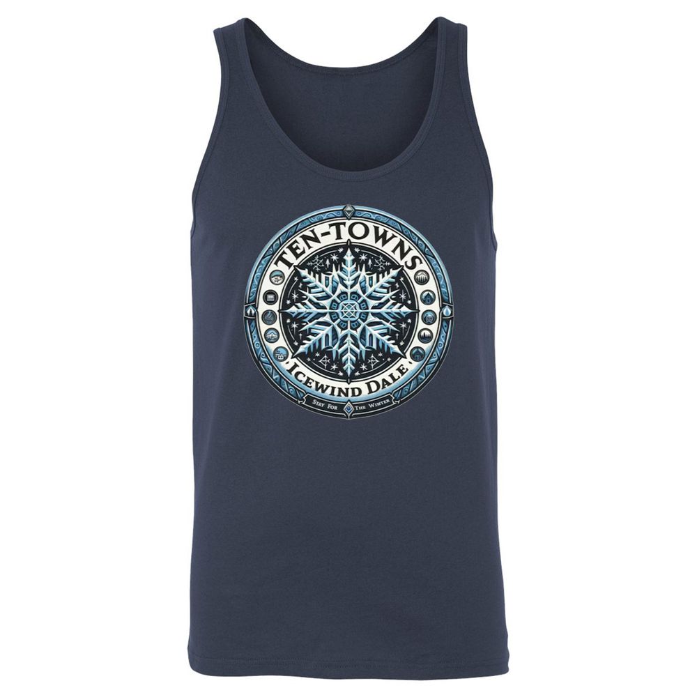 Ten-Towns Icewind Dale Unisex Jersey Tank - Navy - 2