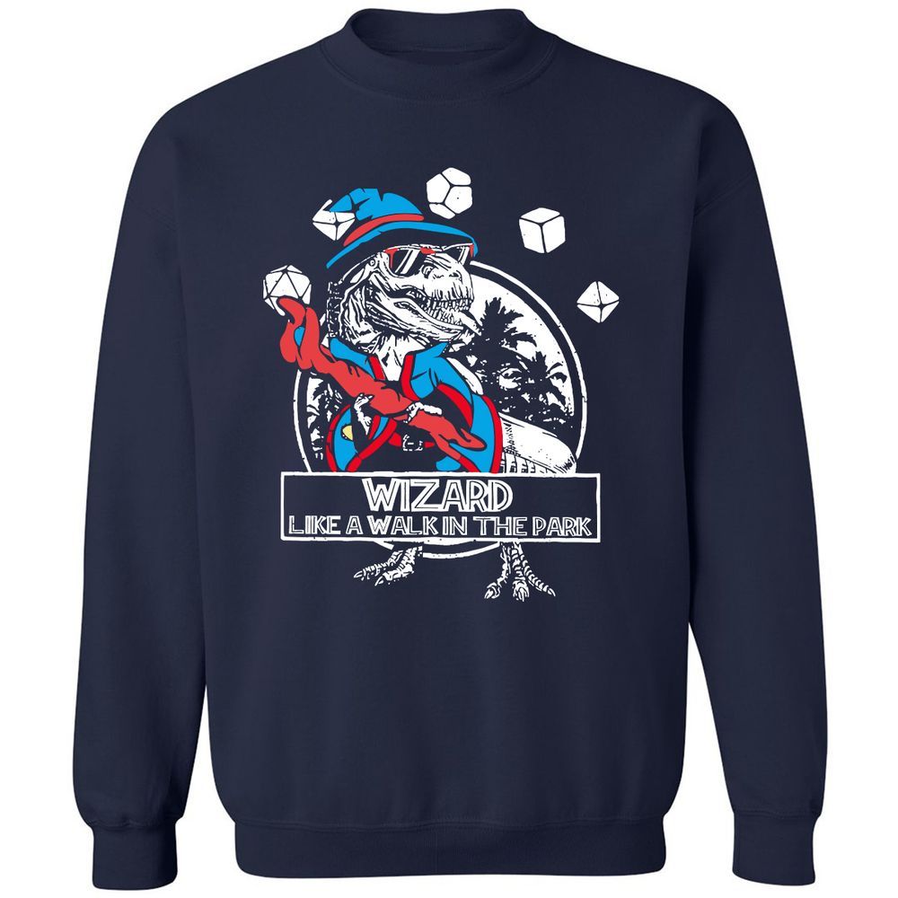 Wizard Like The Walk In The Park Classic Unisex Sweatshirt - Navy - 2
