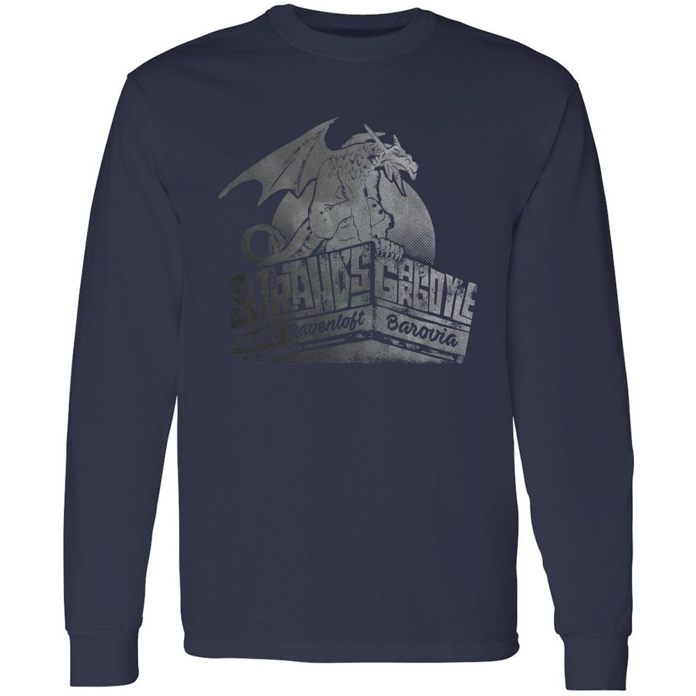 Strahd’s Gargoyle Long Sleeve T-Shirt - Navy - 2