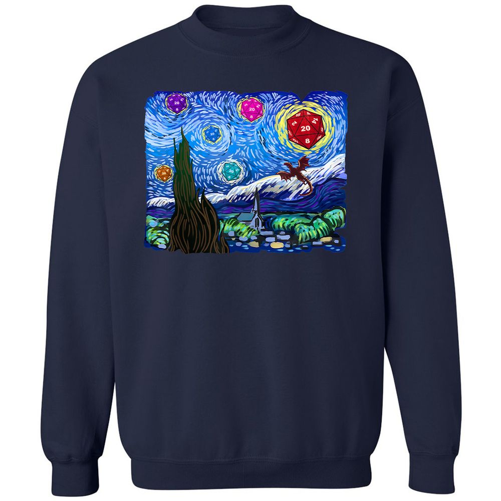 Dragon Starry Night Classic Unisex Sweatshirt - Navy - 2