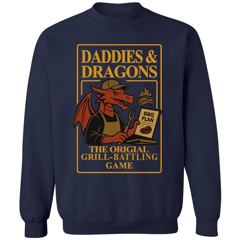 Daddies & Dragons Classic Unisex Sweatshirt - Navy - 2