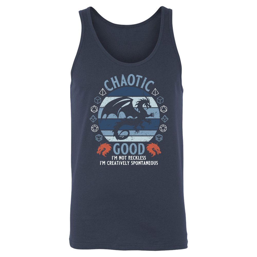 Chaotic Good 2 Unisex Jersey Tank - Navy - 2