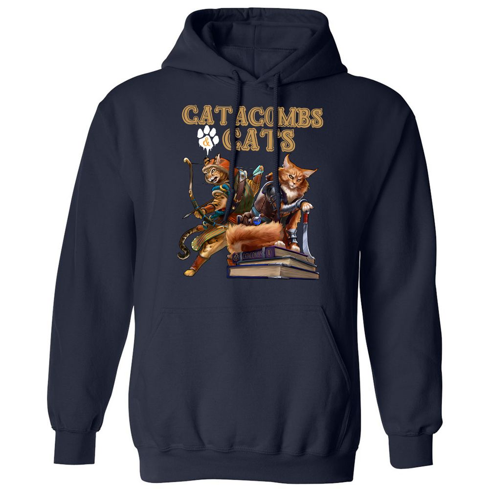 Catacombs & Cats Classic Unisex Hoodie - Navy - 2