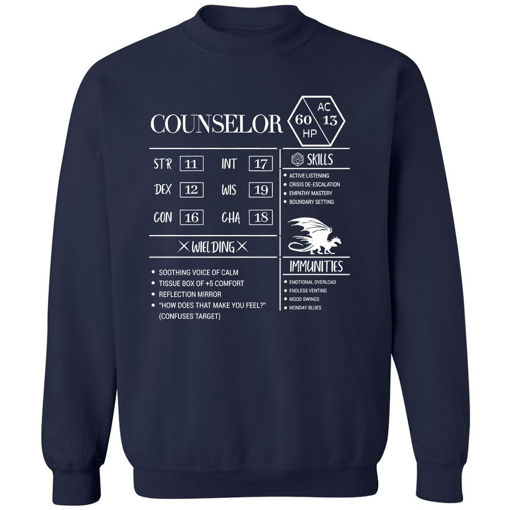 Counselor New Classic Unisex Sweatshirt - Navy - 2