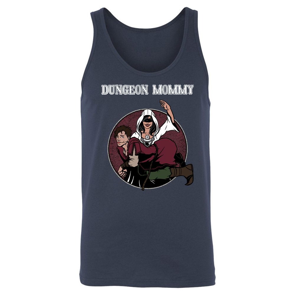 Dominant Dungeon Mommy Unisex Jersey Tank - Navy - 2