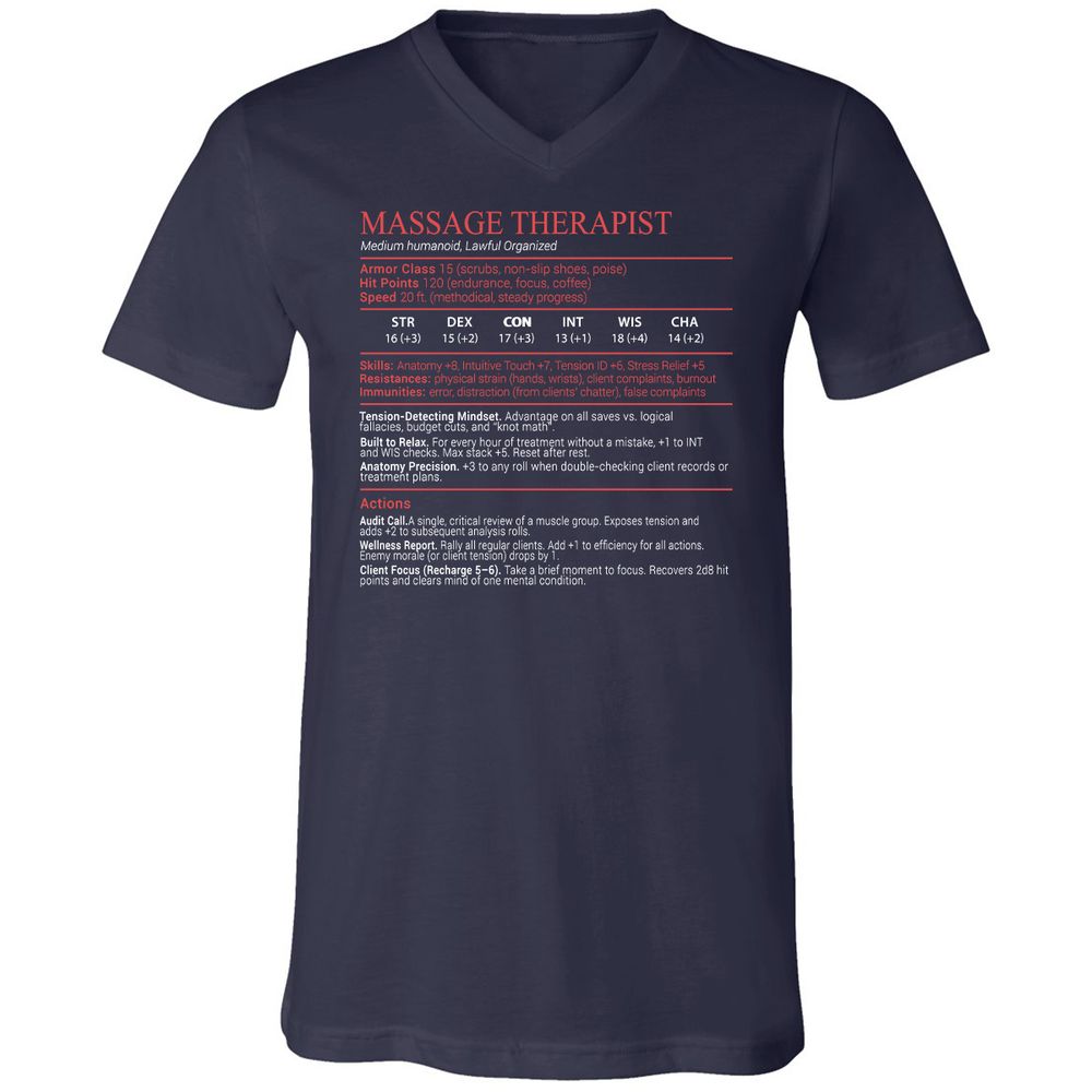 Massage Therapist Stats Block - Navy - 2