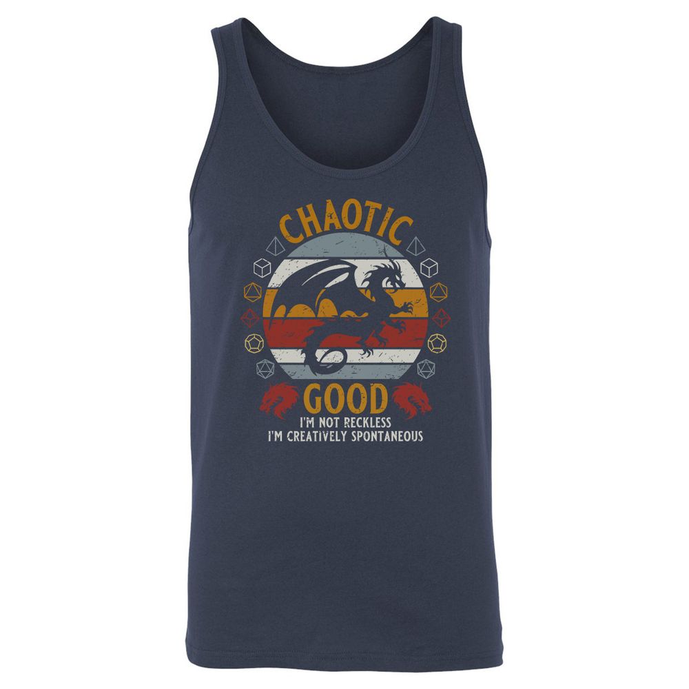Chaotic Good Unisex Jersey Tank - Navy - 2