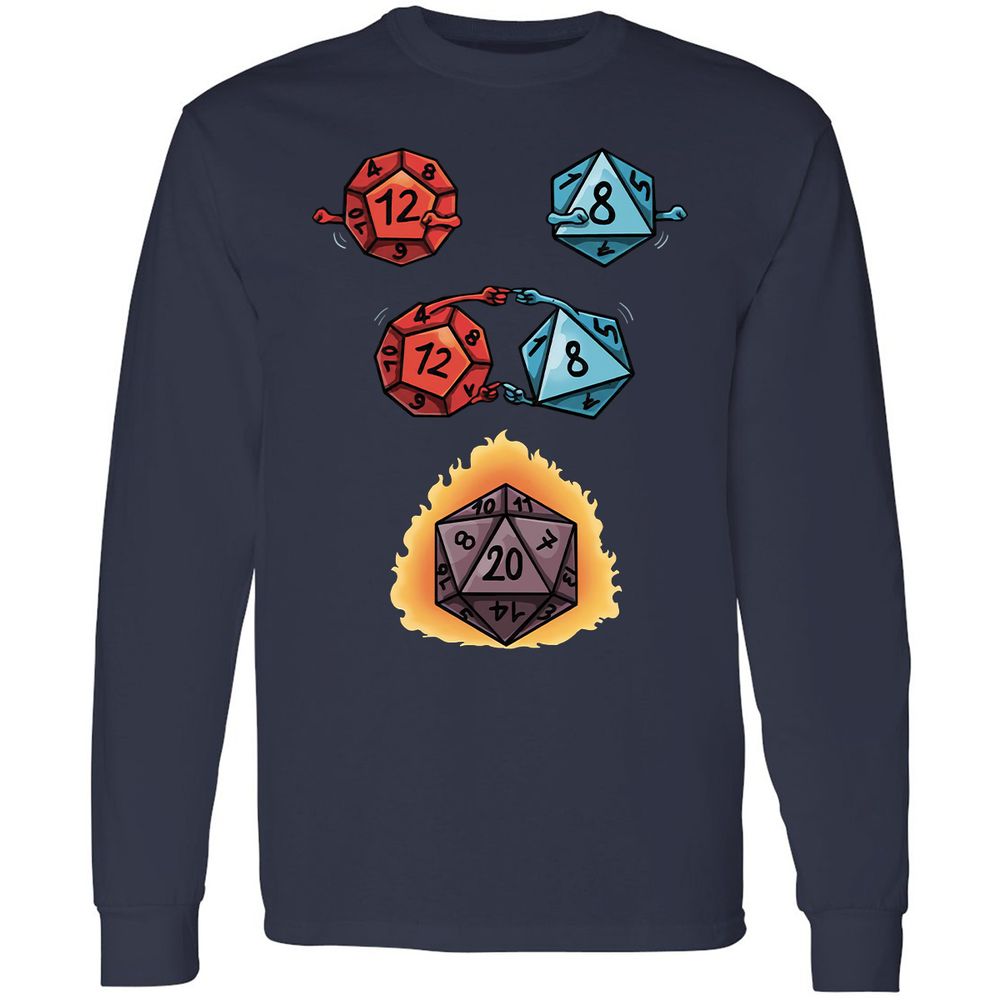 Dice Fusion RPG Long Sleeve T-Shirt - Navy - 2