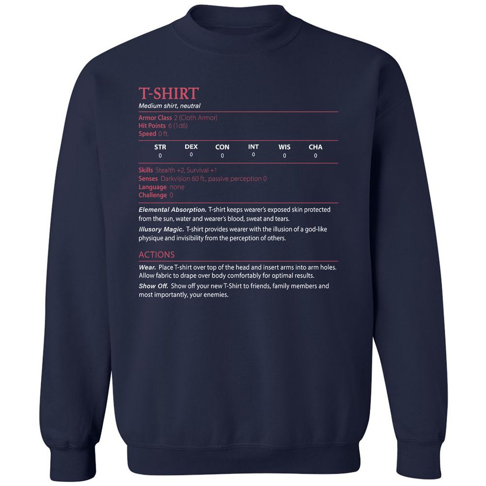 T-Shirt Classic Unisex Sweatshirt - Navy - 2