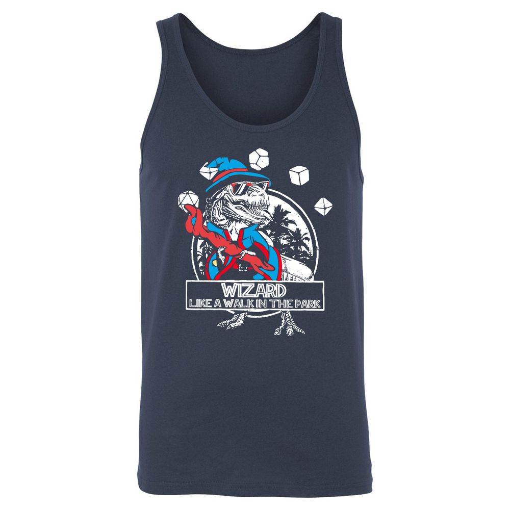 Wizard Like The Walk In The Park Unisex Jersey Tank - Navy - 2
