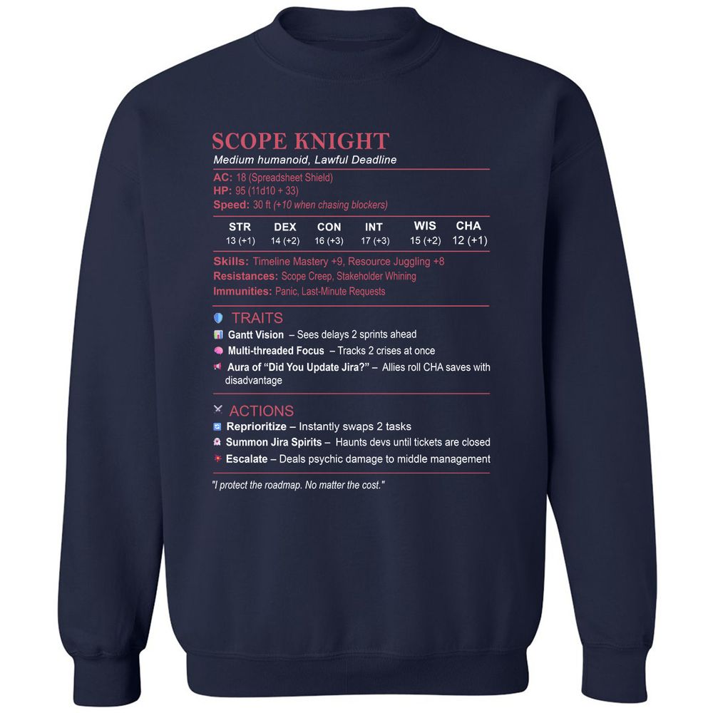 PM Stats Classic Unisex Sweatshirt - Navy - 2