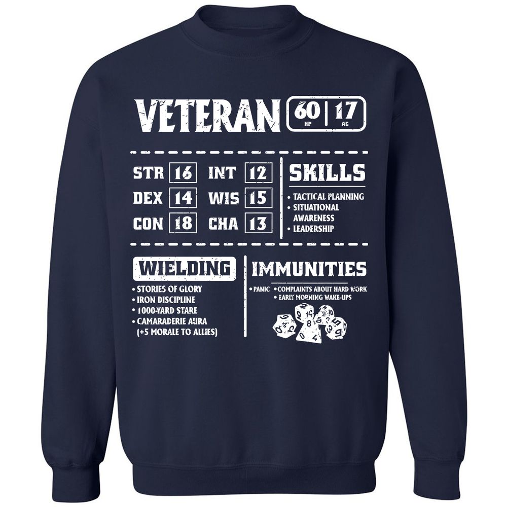 Veteran New Ver. Classic Unisex Sweatshirt - Navy - 2