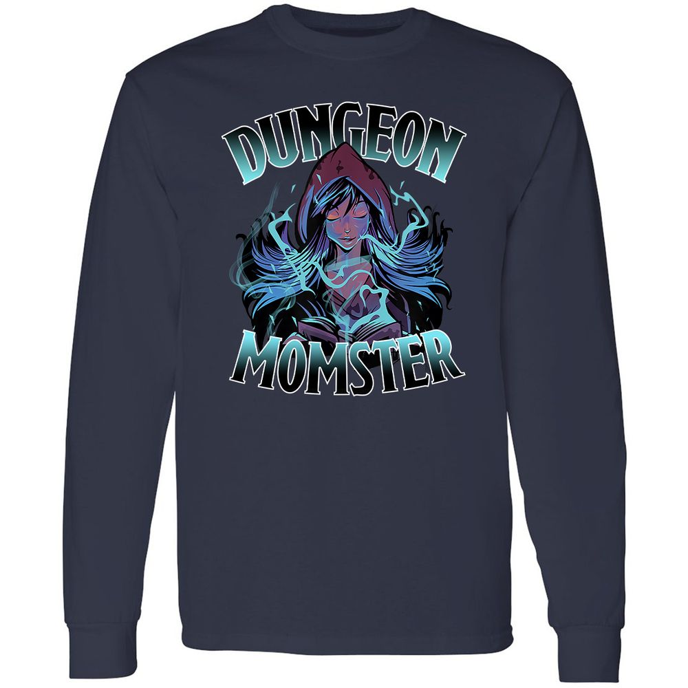 Dungeon Momster Long Sleeve T-Shirt - Navy - 2