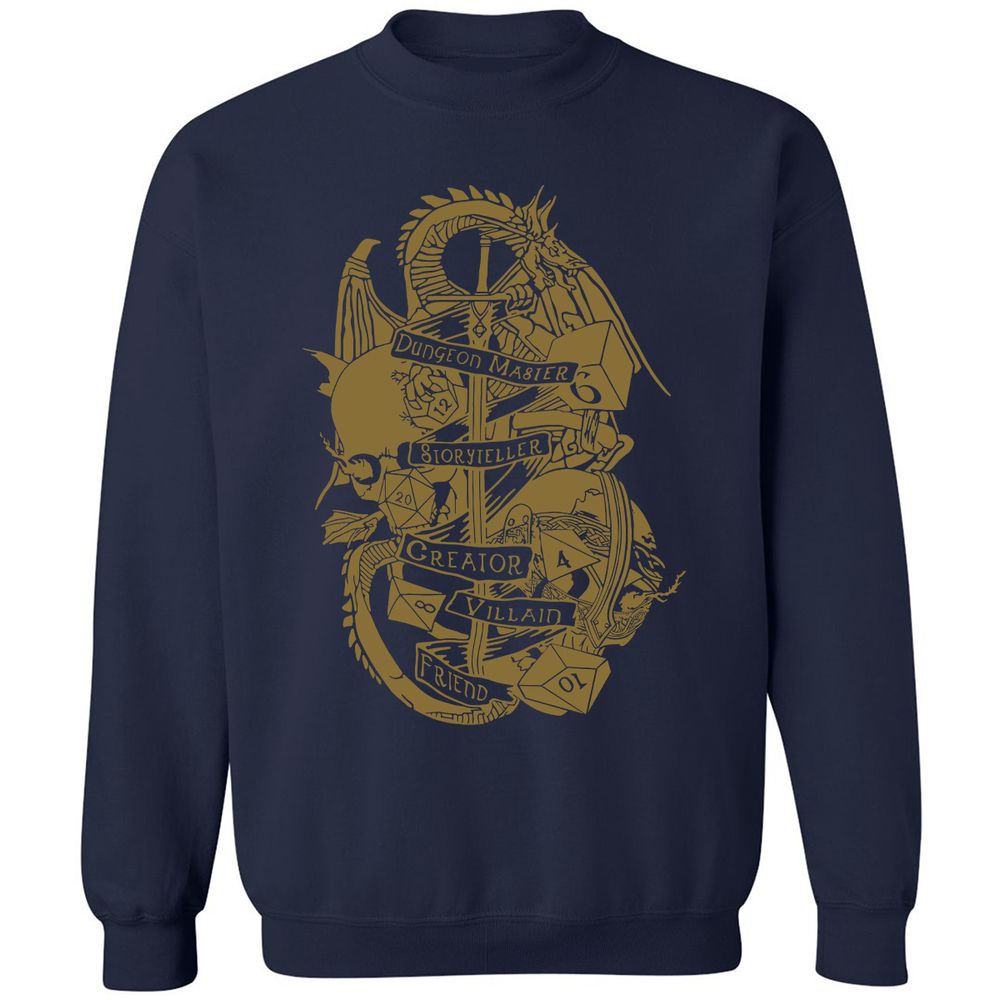 Dungeon Master Dragon Classic Unisex Sweatshirt - Navy - 2