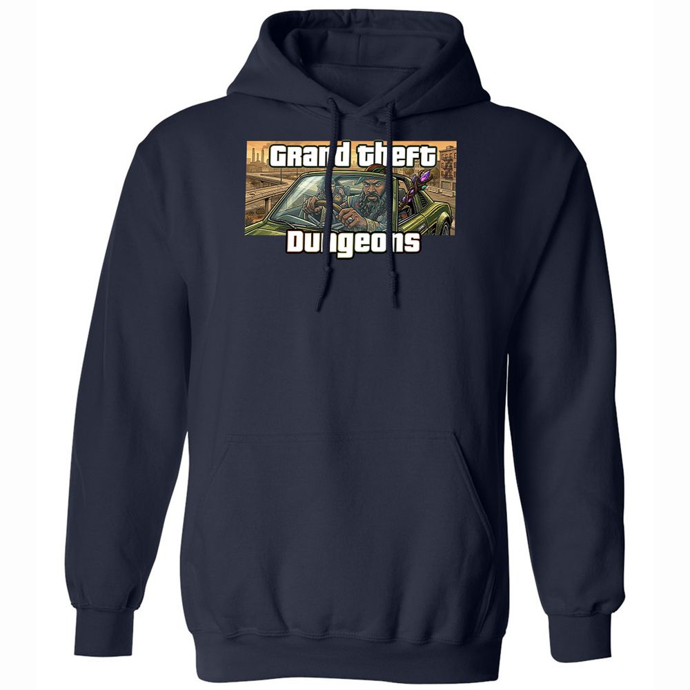 Grand Theft Dungeons Classic Unisex Hoodie - Navy - 2
