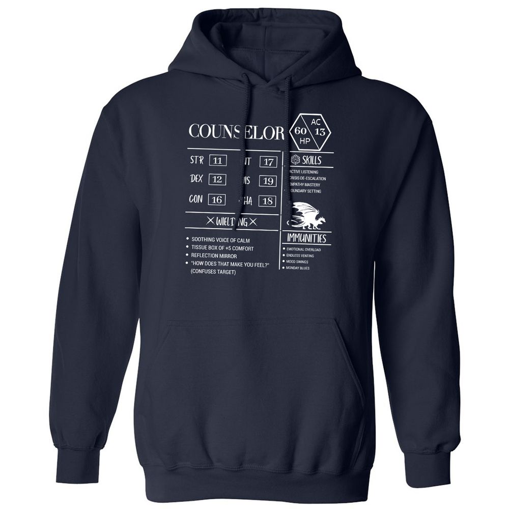 Counselor New Classic Unisex Hoodie - Navy - 2