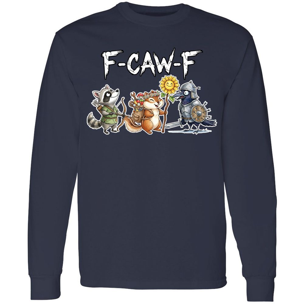 F-CAW-F Adventuring party Long Sleeve T-Shirt - Navy - 2