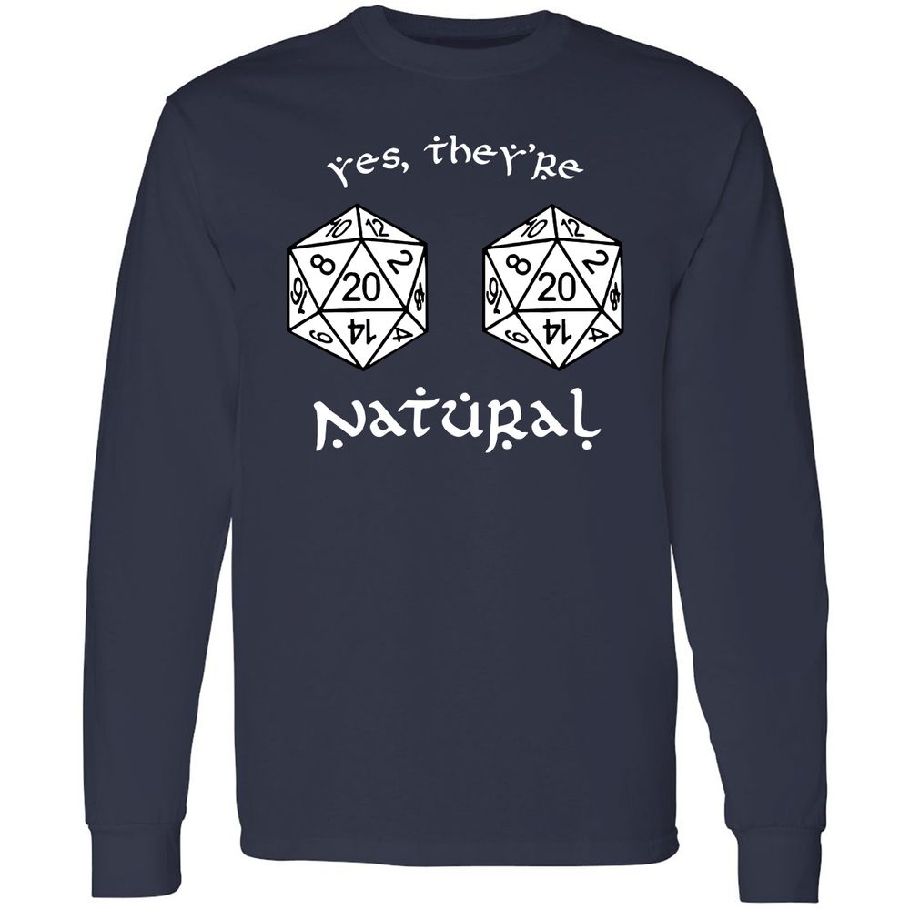 They Are Natural Long Sleeve T-Shirt - Navy - 2