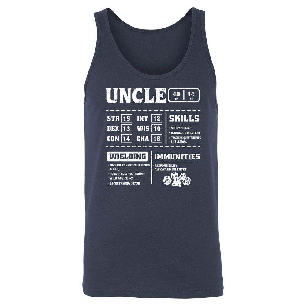 Uncle Stats Unisex Jersey Tank - Navy - 2
