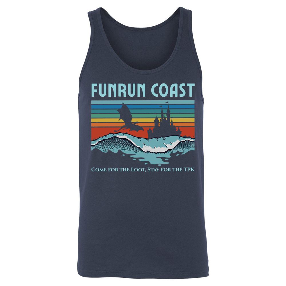 FUNRUN COAST Unisex Jersey Tank - Navy - 2