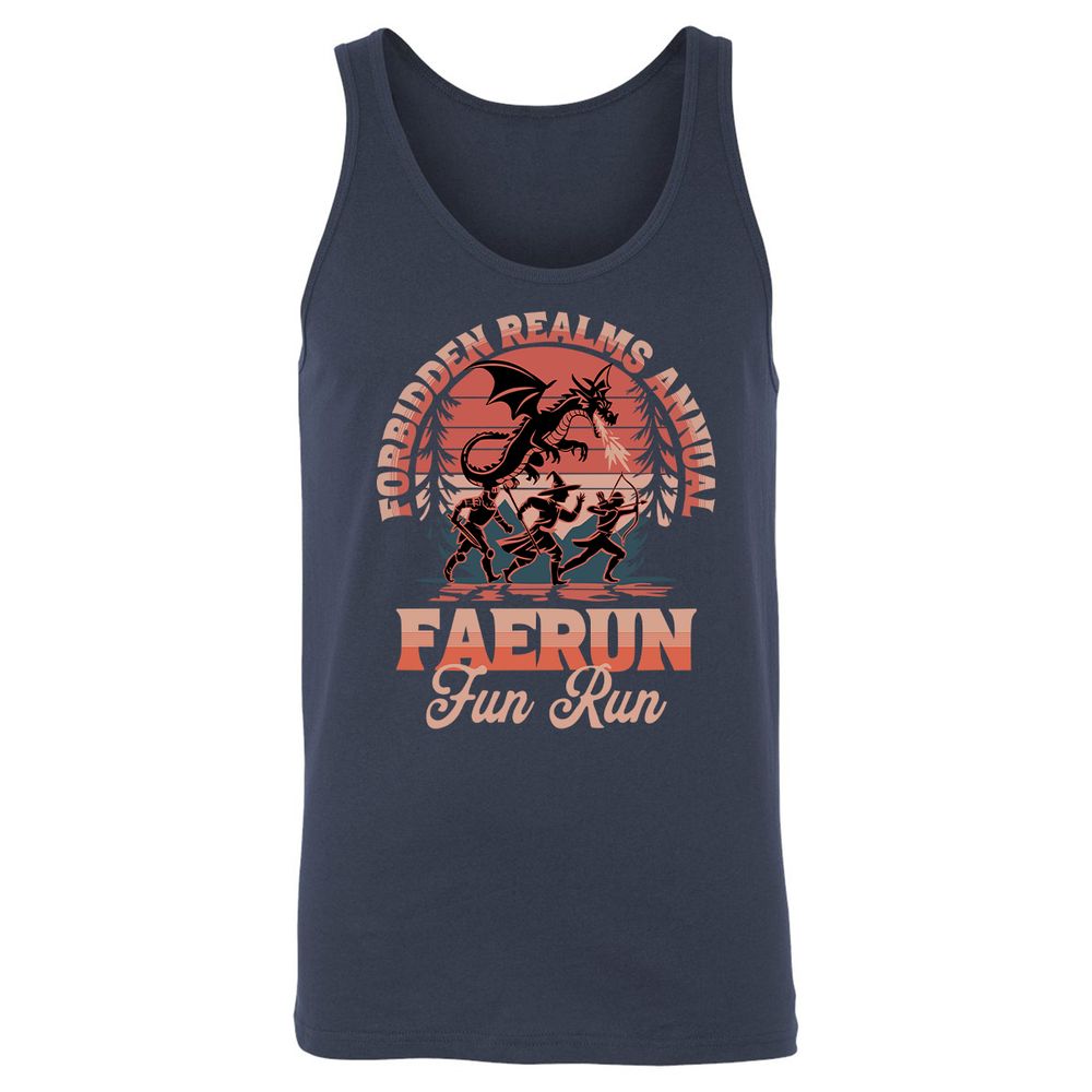 Faerun Fun Run Unisex Jersey Tank - Navy - 2