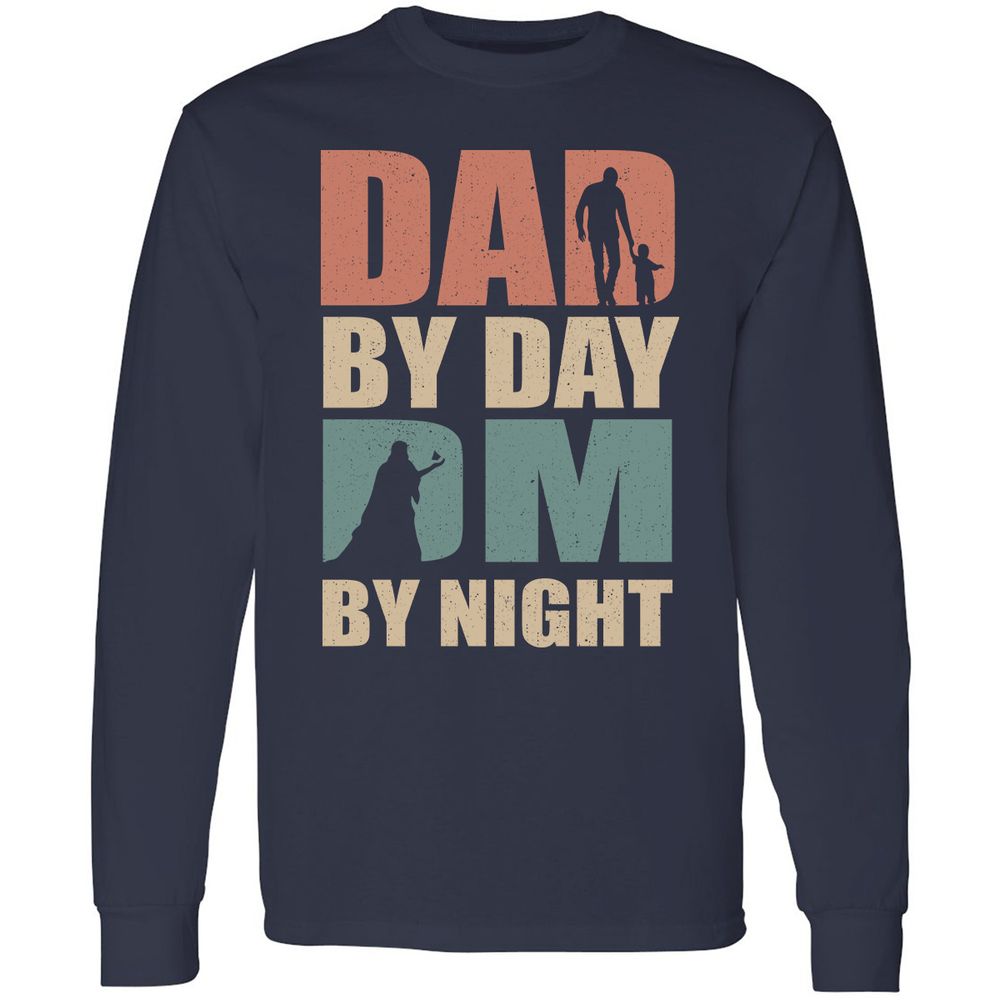 Dad By Day DM By Night - Navy - 2