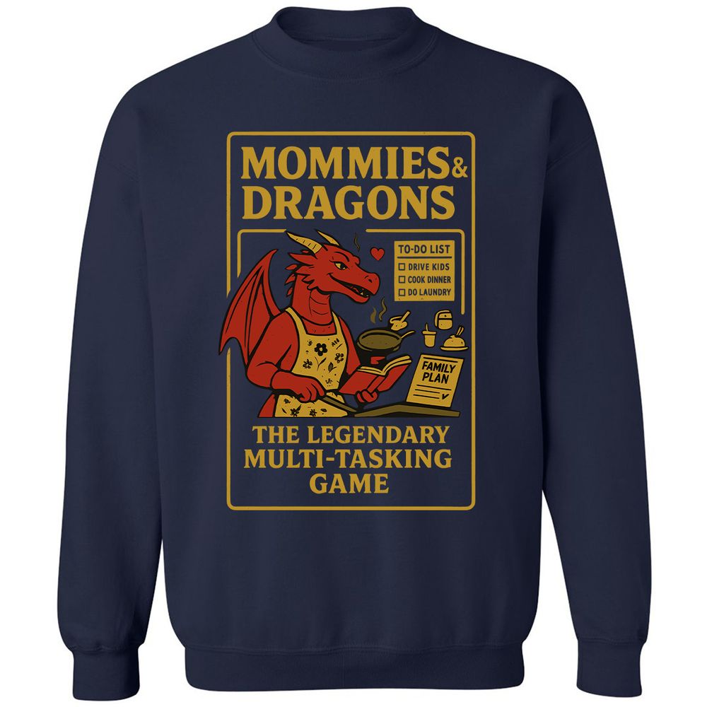 Mommies & Dragons Classic Unisex Sweatshirt - Navy - 2