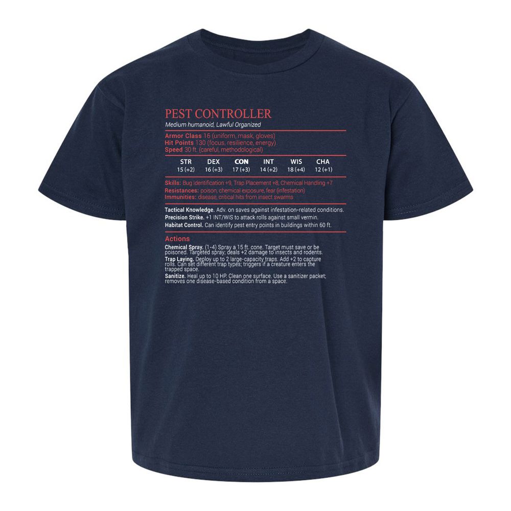 Pest Controller Stats Block - Navy - 2