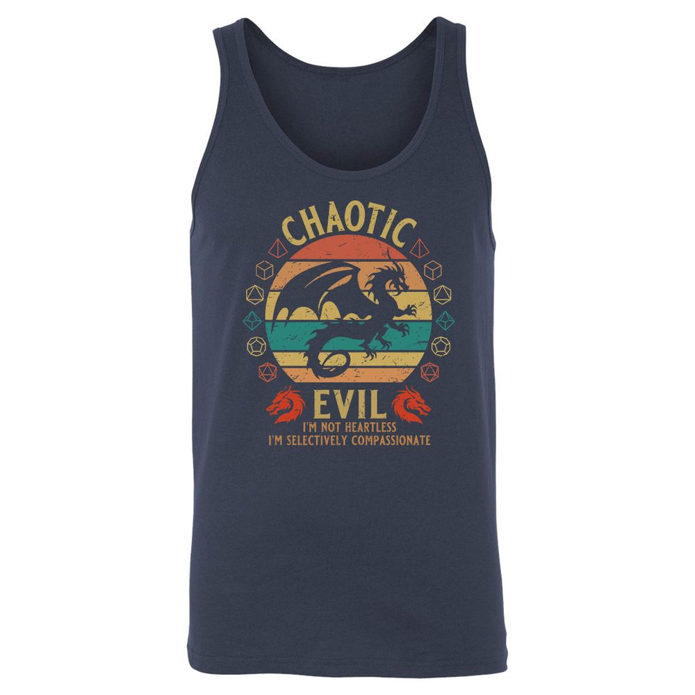 Chaotic Evil Unisex Jersey Tank - Navy - 2