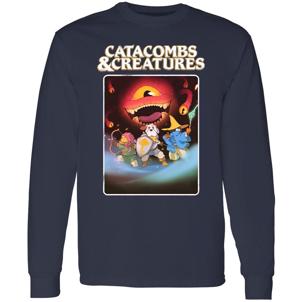 Catacombs & Creatures Long Sleeve T-Shirt - Navy - 2