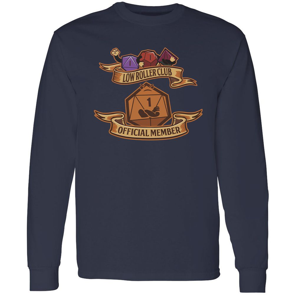 Low Roller Club Long Sleeve T-Shirt - Navy - 2