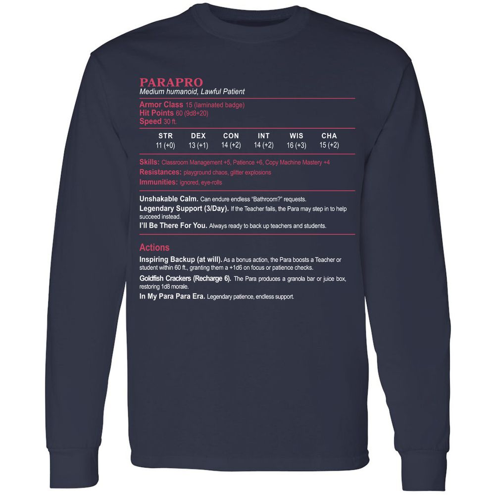 para Long Sleeve T-Shirt - Navy - 2