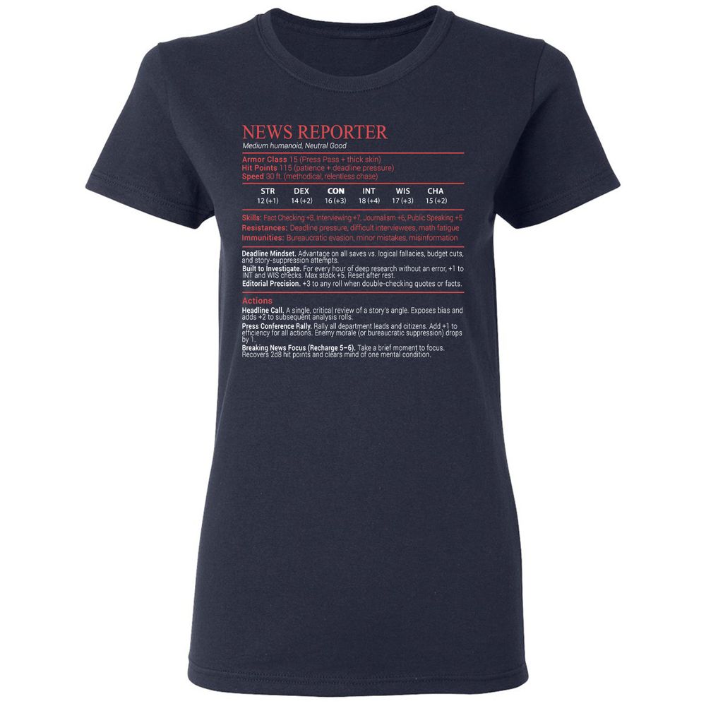 News Reporter Stats Block - Navy - 2