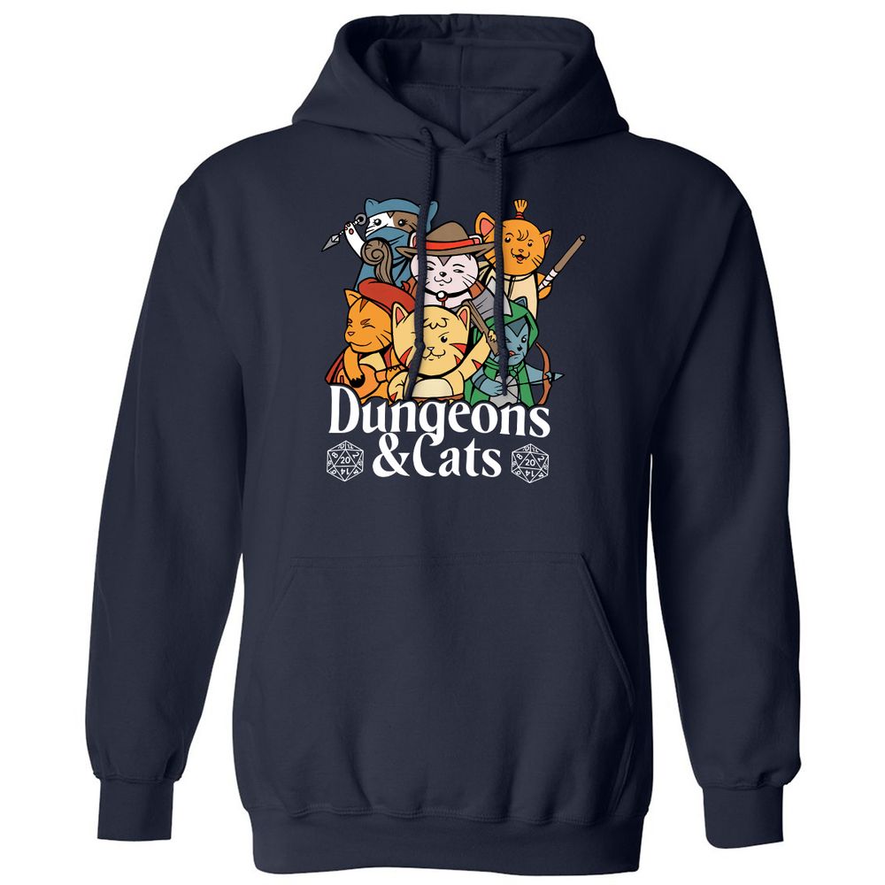 Dungeons & Cats Classic Unisex Hoodie - Navy - 2