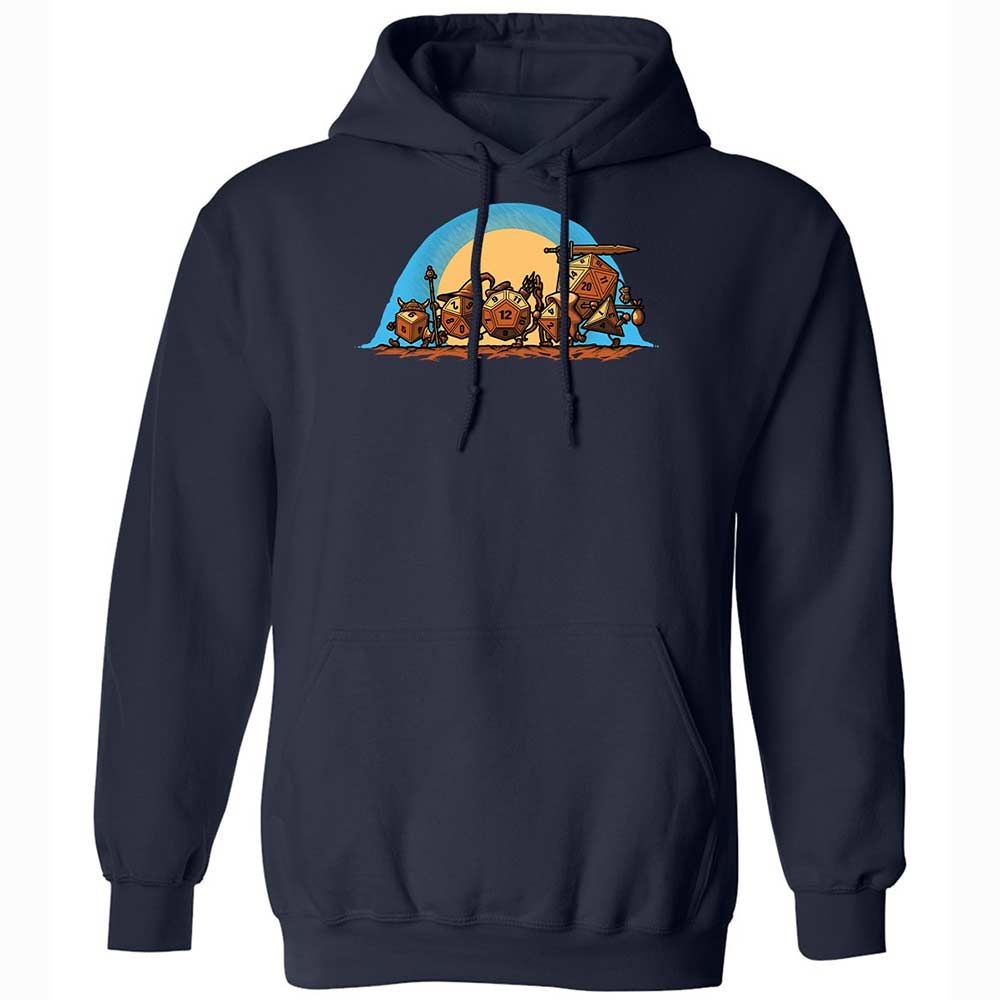 The Fellowship Of The Dice Classic Unisex Hoodie - Navy - 2