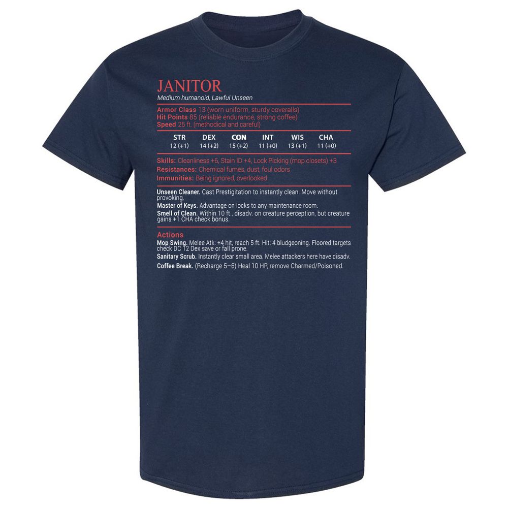 Janitor Stats Block - Navy - 2
