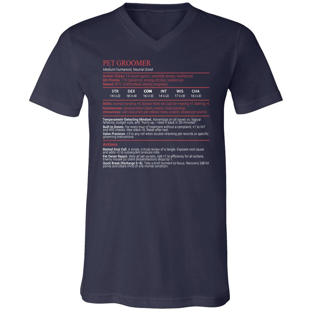 Pet Groomer Stats Block - Navy - 2