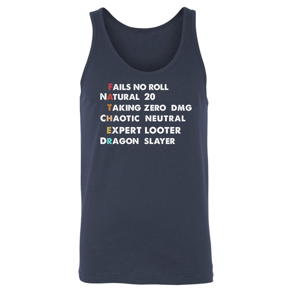 Father D&D Unisex Jersey Tank - Navy - 2
